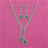 American Diamond Classic Necklace with Rhodium Plating