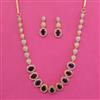 American Diamond Classic Necklace with 2 Tone Plating