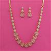 American Diamond Classic Necklace with 2 Tone Plating