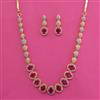 American Diamond Classic Necklace with 2 Tone Plating