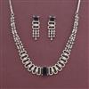 American Diamond Classic Necklace with Rhodium Plating