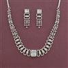 American Diamond Classic Necklace with Rhodium Plating