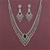 American Diamond Classic Necklace with Rhodium Plating