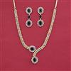 American Diamond Classic Necklace with 2 Tone Plating