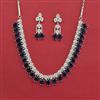 American Diamond Classic Necklace with Rhodium Plating