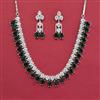 American Diamond Classic Necklace with Rhodium Plating