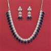 American Diamond Classic Necklace with Rhodium Plating