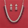 American Diamond Classic Necklace with Rhodium Plating