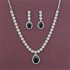 American Diamond Classic Necklace with Rhodium Plating