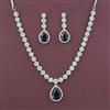 American Diamond Classic Necklace with Rhodium Plating