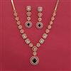 American Diamond Classic Necklace with 2 Tone Plating