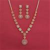 American Diamond Classic Necklace with 2 Tone Plating