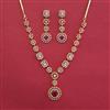 American Diamond Classic Necklace with 2 Tone Plating