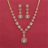 American Diamond Classic Necklace with 2 Tone Plating
