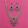 American Diamond Classic Necklace with Rhodium Plating