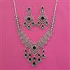 American Diamond Classic Necklace with Rhodium Plating