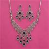 American Diamond Classic Necklace with Rhodium Plating