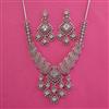 American Diamond Classic Necklace with Rhodium Plating