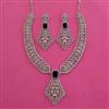 American Diamond Classic Necklace with Rhodium Plating