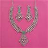 American Diamond Classic Necklace with Rhodium Plating