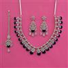 American Diamond Classic Necklace with Rhodium Plating