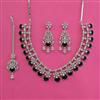 American Diamond Classic Necklace with Rhodium Plating