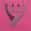 American Diamond Classic Necklace with Rhodium Plating