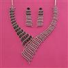 American Diamond Classic Necklace with Rhodium Plating