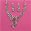 American Diamond Classic Necklace with Rhodium Plating