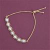 American Diamond Adjustable Bracelet with Rhodium Plating 2 Tone Plating Mehndi Plating