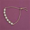 American Diamond Adjustable Bracelet with Rhodium Plating 2 Tone Plating Mehndi Plating