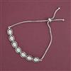 American Diamond Adjustable Bracelet with Rhodium Plating 2 Tone Plating Mehndi Plating