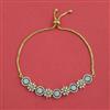American Diamond Adjustable Bracelet with Rhodium Plating 2 Tone Plating Mehndi Plating