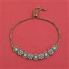 American Diamond Adjustable Bracelet with Rhodium Plating 2 Tone Plating Mehndi Plating