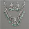 American Diamond Classic Necklace with Rhodium Plating