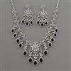 American Diamond Classic Necklace with Rhodium Plating