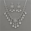 American Diamond Classic Necklace with Rhodium Plating