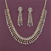 American Diamond Classic Necklace with Rhodium Plating 2 Tone Plating