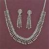 American Diamond Classic Necklace with Rhodium Plating 2 Tone Plating