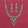 American Diamond Classic Necklace with Mehndi Plating