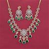 American Diamond Classic Necklace with 2 Tone Plating