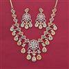 American Diamond Classic Necklace with 2 Tone Plating