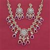 American Diamond Classic Necklace with 2 Tone Plating