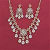American Diamond Classic Necklace with 2 Tone Plating