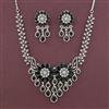American Diamond Classic Necklace with 2 Tone Plating
