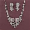 American Diamond Classic Necklace with 2 Tone Plating