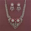 American Diamond Classic Necklace with 2 Tone Plating