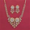 American Diamond Classic Necklace with 2 Tone Plating