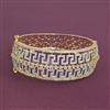 American Diamond Openable kada with Rhodium Plating 2 Tone Plating