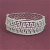 American Diamond Openable kada with Rhodium Plating 2 Tone Plating